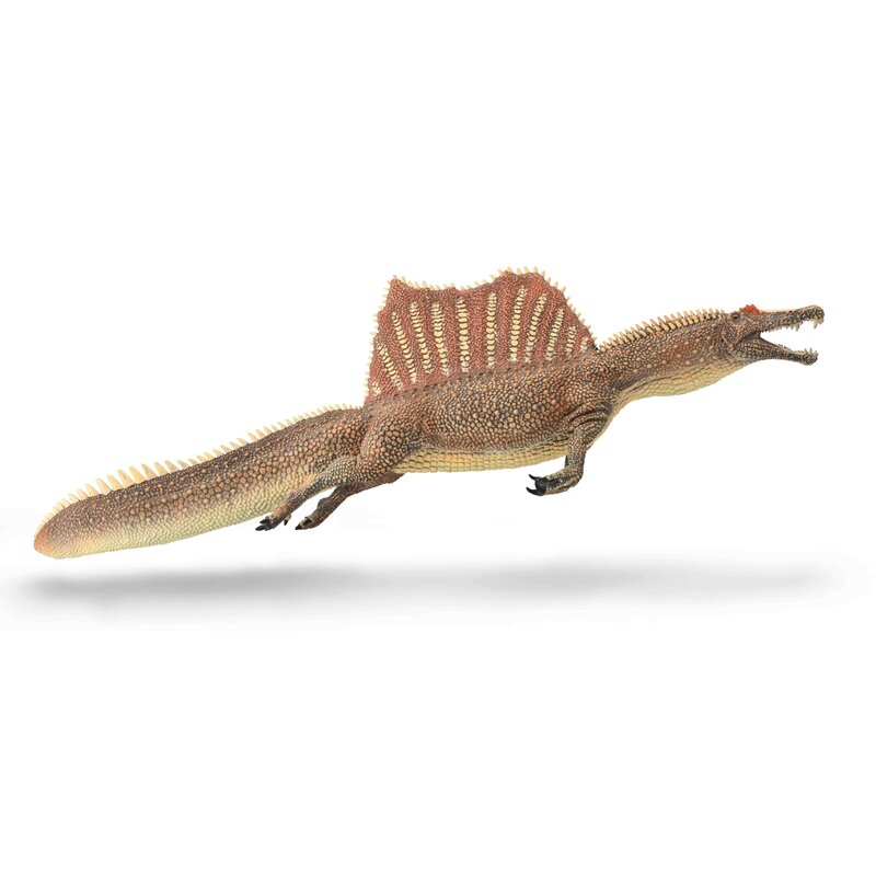 Collecta - Figurina pictata manual dinozaur Spinosaurus innotand cu mandibula mobila