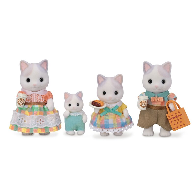 Figurine Sylvanian Families-Familia Pisicutelor Latte