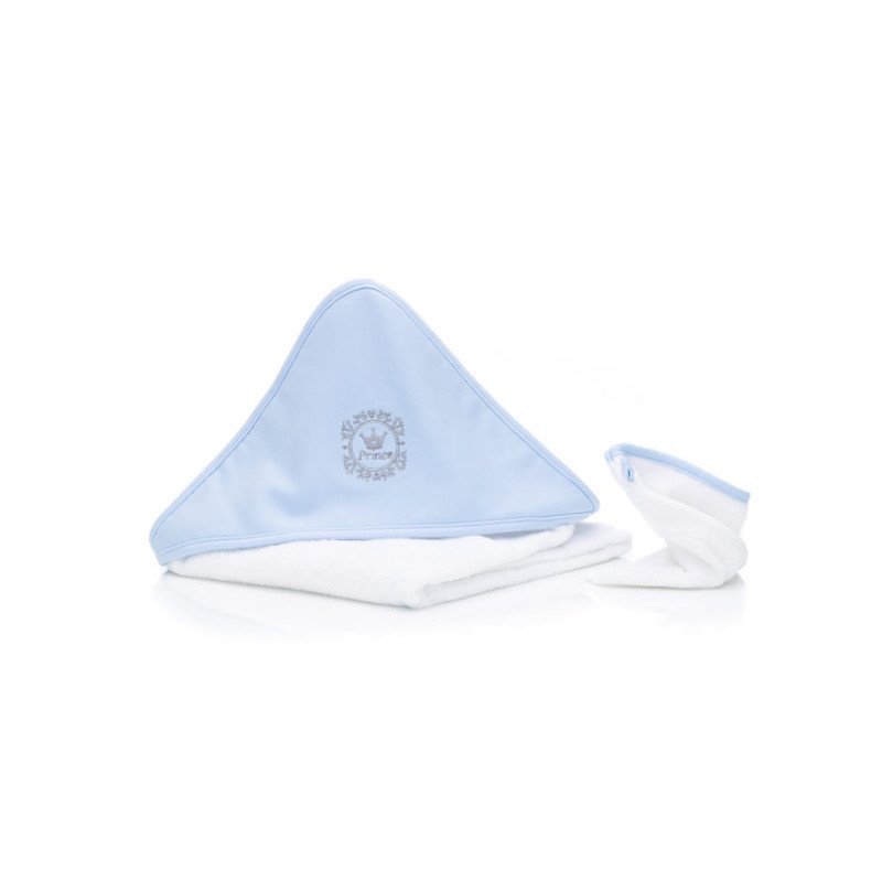 Fillikid - prosop brodat cu manusa bebelus print, blue
