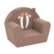 Fotoliu din burete, New Baby, Pentru copii, Din tesatura de catifea reiata, Cu husa detasabila, Materiale certificate Oeko Tex Standard 100, Morsa