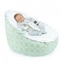 Fotoliu pentru bebelusi cu ham de siguranta BabyJem Baby Bean Bed (Culoare: Alb) - 1