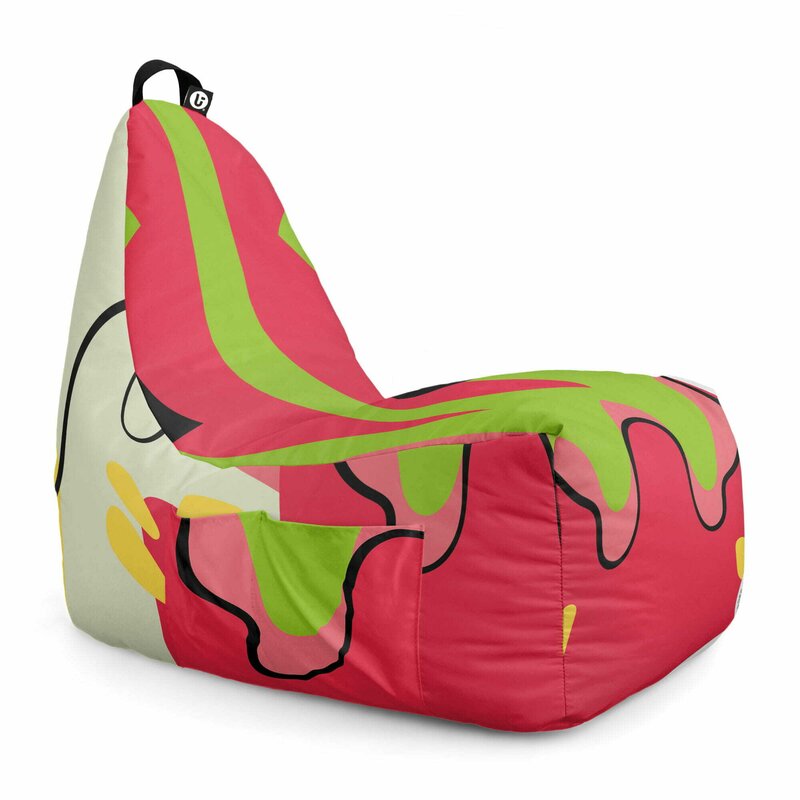 Fotoliu Puf Bean Bag tip Chill L, Abstract Jungle Pepene