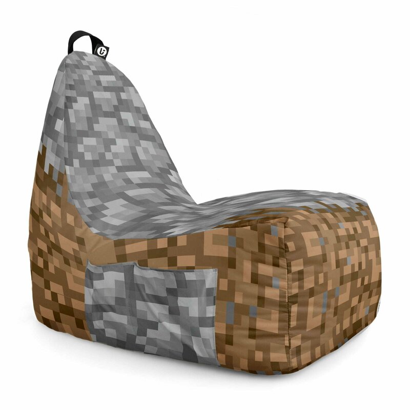 Fotoliu Puf Bean Bag tip Chill L, Minecraft Piatra Pamant