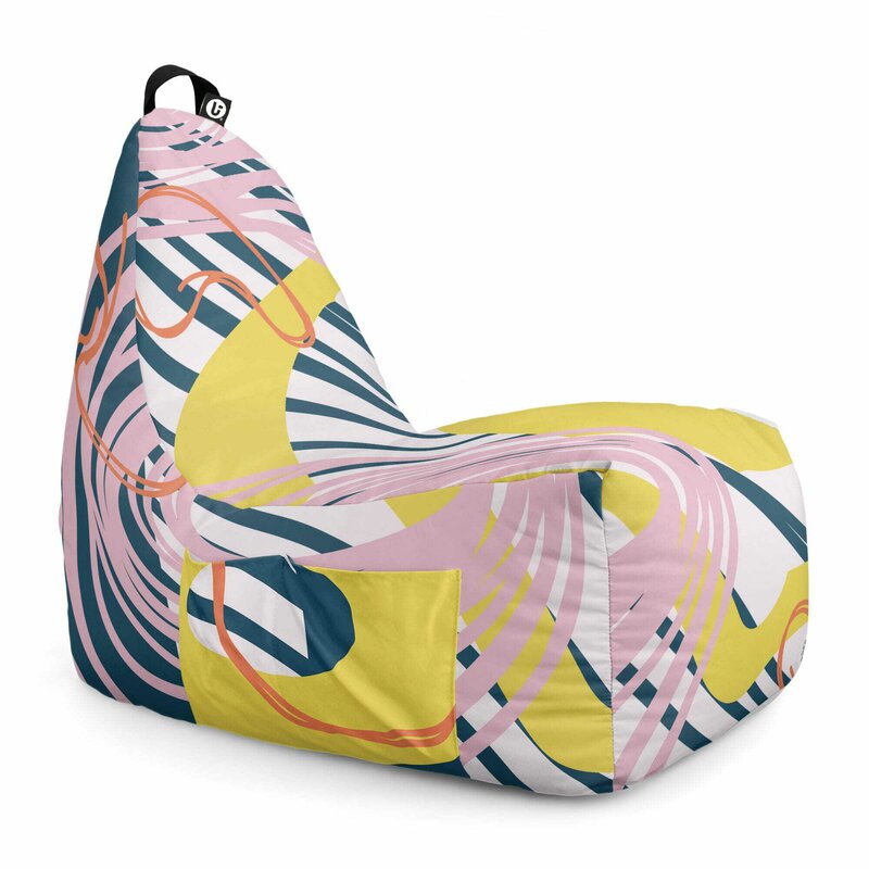 Fotoliu Puf Bean Bag tip Chill XL, Abstract Spiral