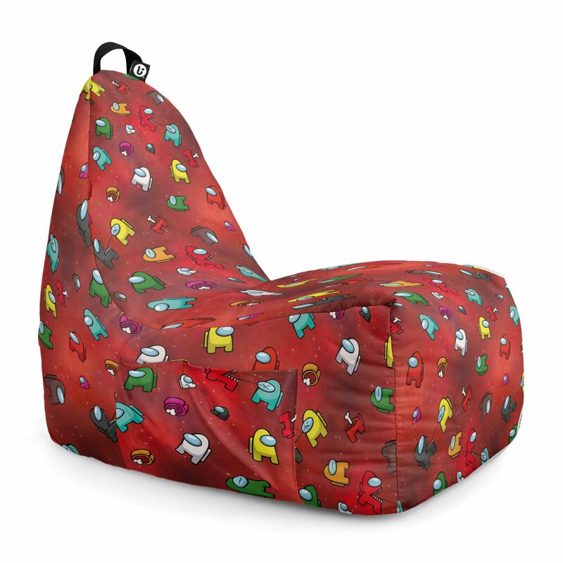 Fotoliu Puf Bean Bag tip Chill XL, Among Us Rosu