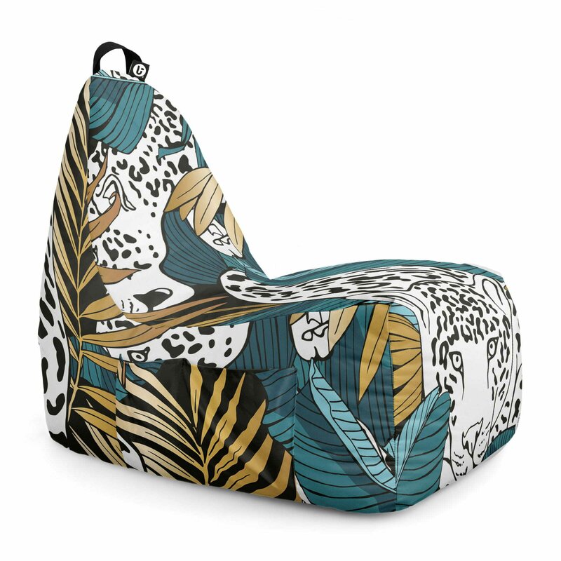 Fotoliu Puf Bean Bag tip Chill XL, Jaguar In Jungla