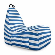 Fotoliu Puf Bean Bag tip Chill XL, Regular Stripes Blue