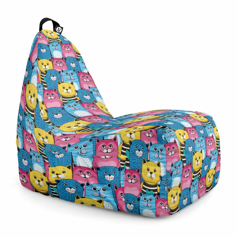 Fotoliu Puf Bean Bag tip Chill XL, Smiley Cats