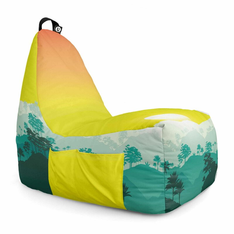 Fotoliu Puf Bean Bag tip Chill XL, Tropical