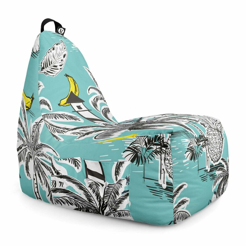 Fotoliu Puf Bean Bag tip Chill XL, Tropical Beach