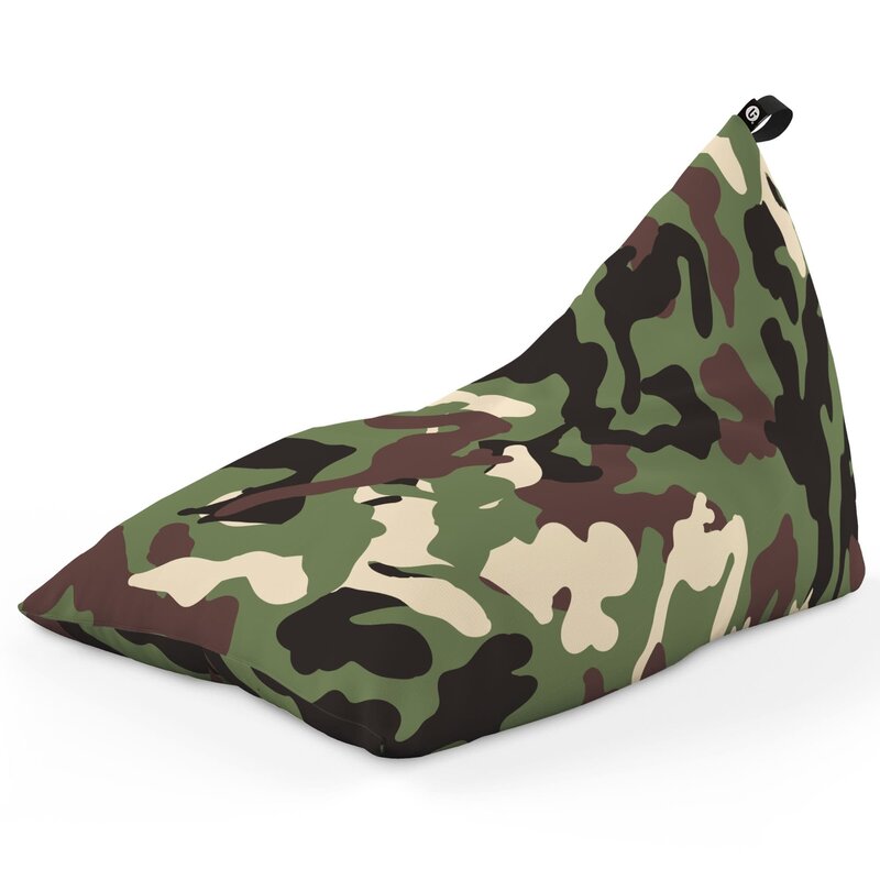 Fotoliu Puf Bean Bag tip Lounge, Camuflaj Armata