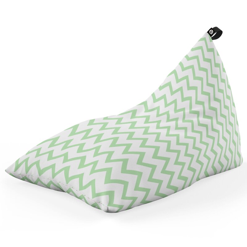 Fotoliu Puf Bean Bag tip Lounge, Chevron Classic, Green