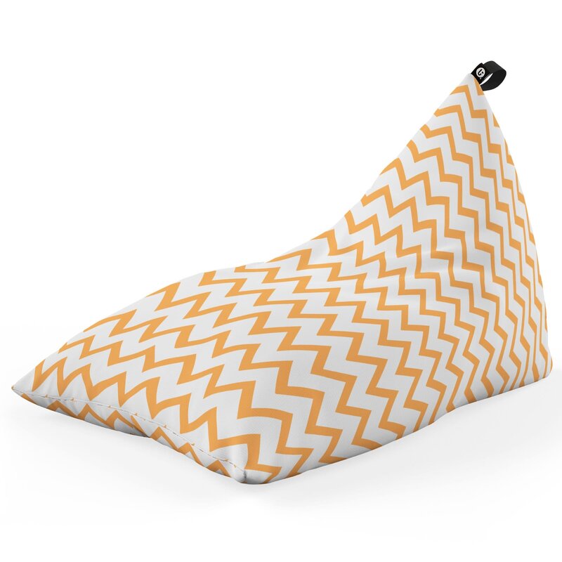 Fotoliu Puf Bean Bag tip Lounge, Chevron Classic, Orange