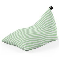 Fotoliu Puf Bean Bag tip Lounge, Diagonal Stripes, Green