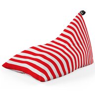 Fotoliu Puf Bean Bag tip Lounge, Regular Stripes, Red