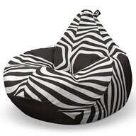 Fotoliu Puf Bean Bag tip Para L, Abstract Zebra