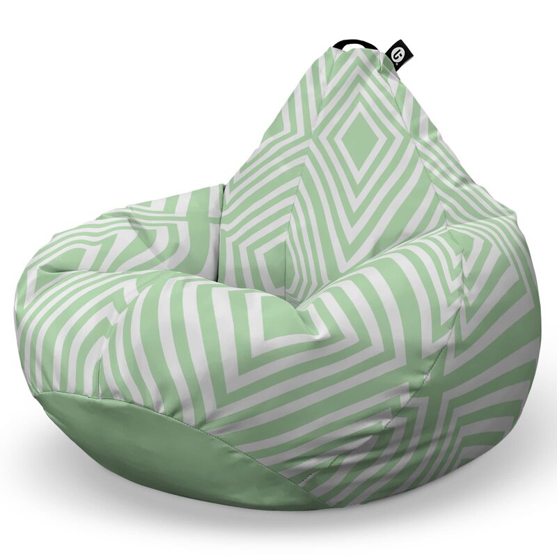 Fotoliu Puf Bean Bag tip Para L, Diamond, Green