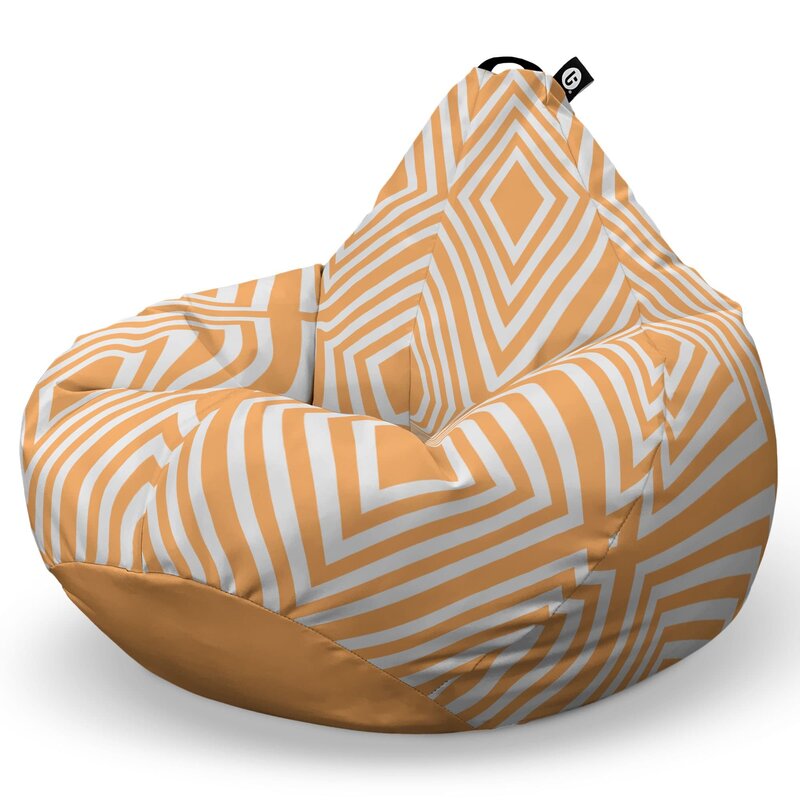 Fotoliu Puf Bean Bag tip Para L, Diamond, Orange