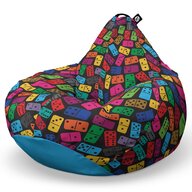 Fotoliu Puf Bean Bag tip Para L, Domino Colorat