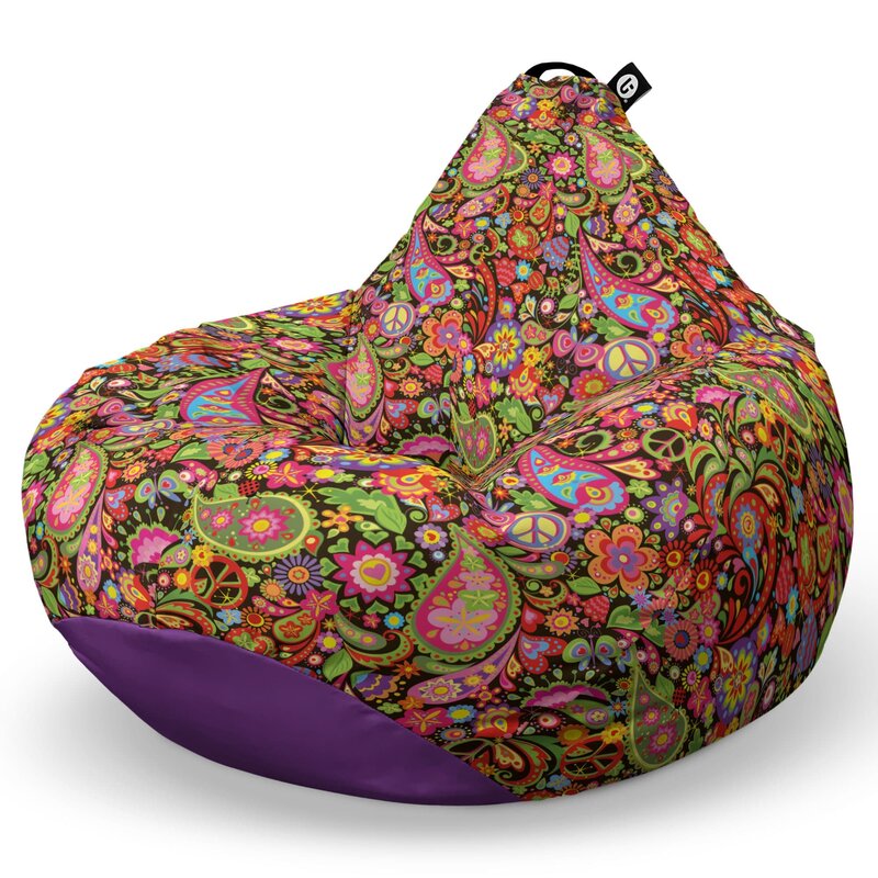 Fotoliu Puf Bean Bag tip Para L, Hippie Peace