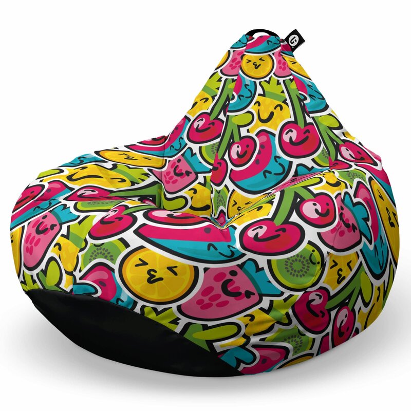 Fotoliu Puf Bean Bag tip Para L, Kawaii Fruits