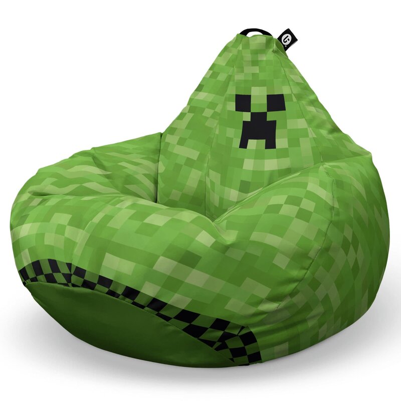 Fotoliu Puf Bean Bag tip Para L, Minecraft Creeper