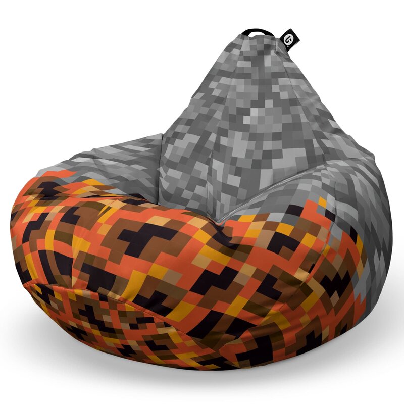 Fotoliu Puf Bean Bag tip Para L, Minecraft Piatra Magma