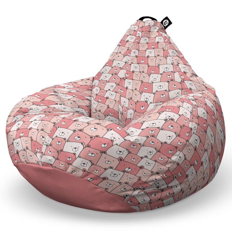 Fotoliu Puf Bean Bag tip Para L, Ursuleti Roz