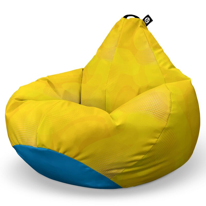 Fotoliu Puf Bean Bag tip Para XL, Abstract Galben