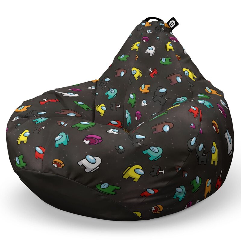 Fotoliu Puf Bean Bag tip Para XL, Among Us Black