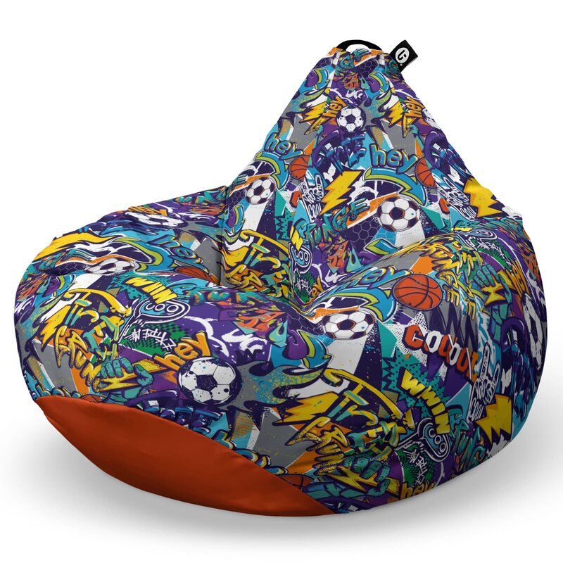 Fotoliu Puf Bean Bag tip Para XL, Graffiti Sport