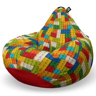 Fotoliu Puf Bean Bag tip Para XL, Lego Tetris Verde