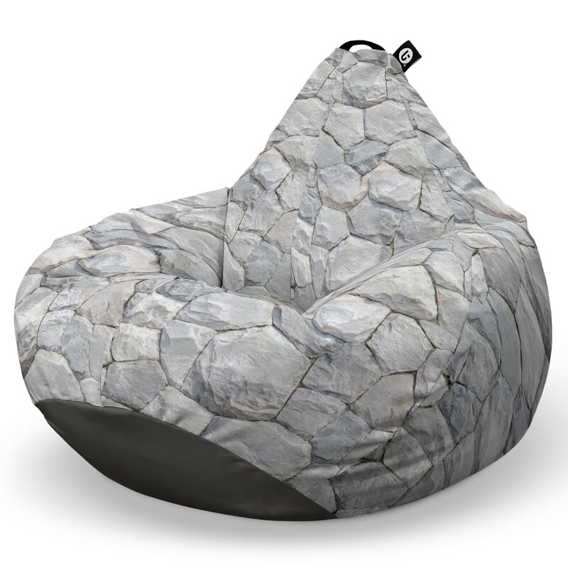 Fotoliu Puf Bean Bag tip Para XL, Pietre Albe