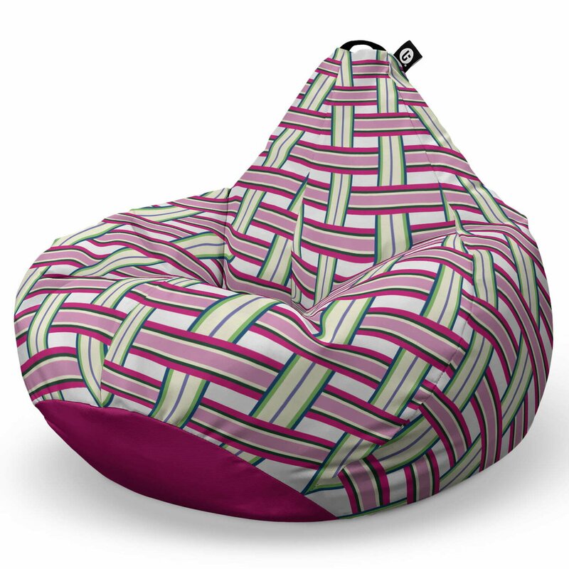 Fotoliu Puf Bean Bag tip Para XL, Raspberry And Kiwi