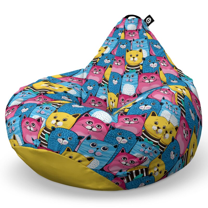 Fotoliu Puf Bean Bag tip Para XL, Smiley Cats