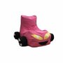 Gimi gym - Fotoliu tip masinuta, Big Bean Bag pentru copii, textil umplut cu perle polistiren, roz - 1