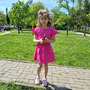 Fustita de vara pentru fete, din muselina, Pink Pop, 110-116 cm (5-6 ani) - 2