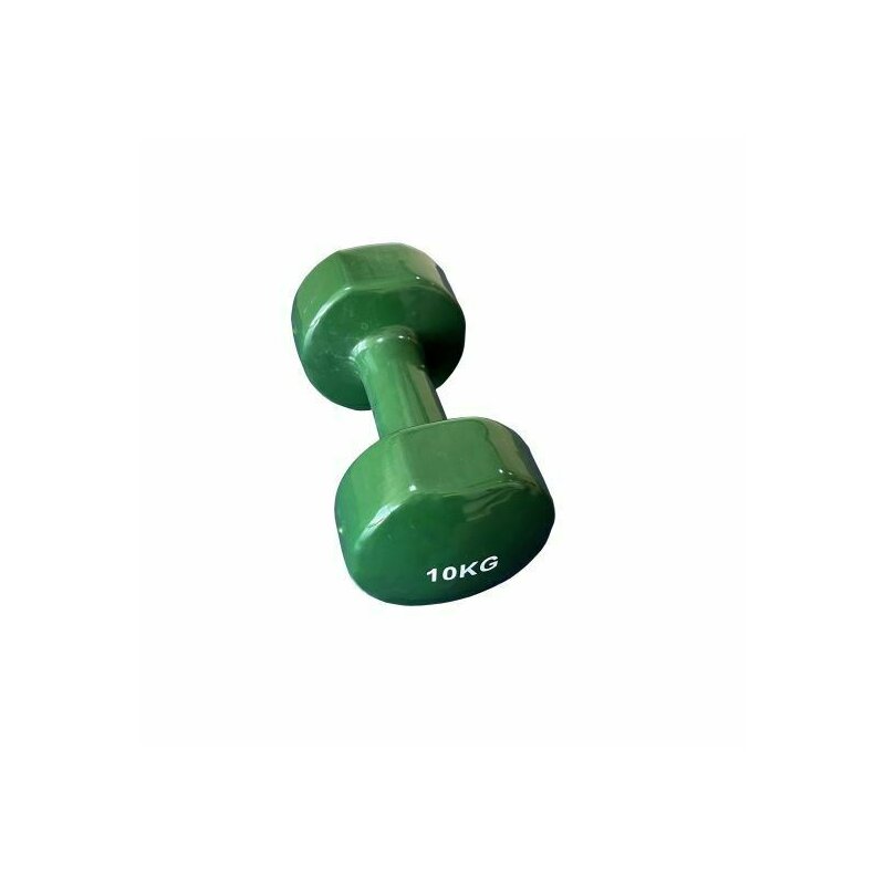 Dhs - gantera vinyl aerobic 10kg, verde