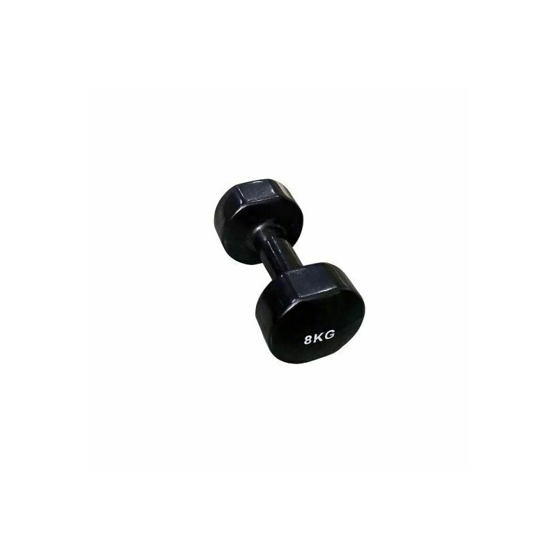 Dhs - Gantera vinyl aerobic 8kg, negru