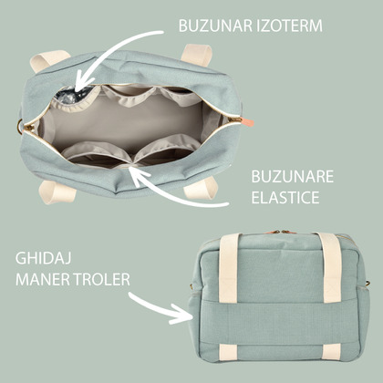 BÉABA Sac à Langer Paris - Pearl Grey - Sac à langer BÉABA sur L