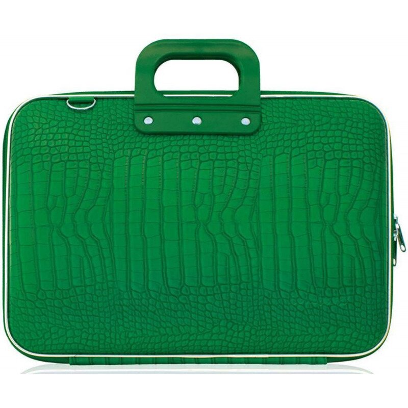 Geanta lux business laptop 17 Bombata Maxi Cocco-Verde