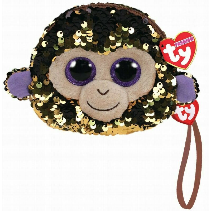 Ty - gentuta maimuta coconut, pentru umar, 10 cm, cu paiete, din plus