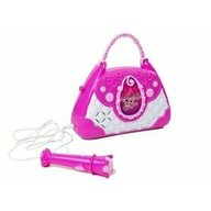 Gentuta karaoke roz, cu microfon si USB, pentru fetite, LeanToys, 7829