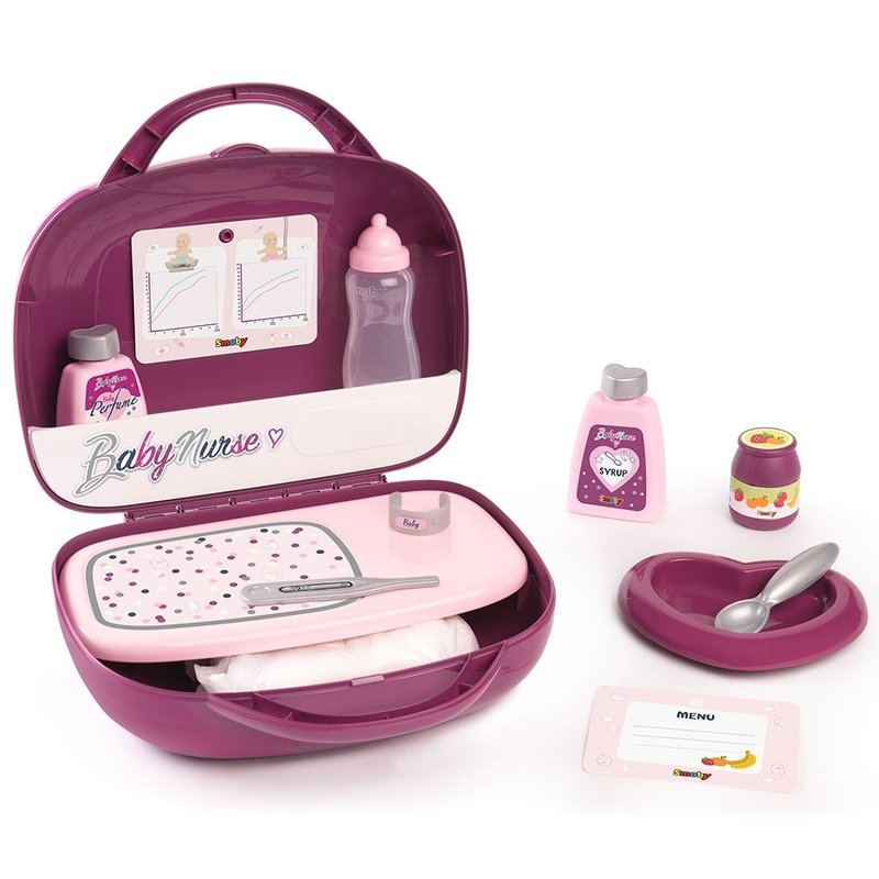 Smoby - gentuta pentru ingrijire papusi baby nurse, mov