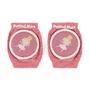 Genunchiere cu pernute, Petite&Mars, Cu elastic, Material respirabil, Stratul antiderapant, 13x10 cm, 6 luni+, Roz