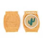 Genunchiere cu pernute, Petite&Mars, Cu elastic, Material respirabil, Stratul antiderapant, 13x10 cm, 6 luni+, Ocru - 3