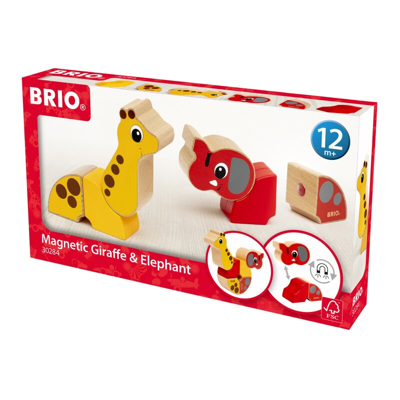 Brio - joc magnetic girafa si elefant