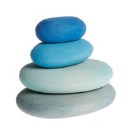 GRIMM'S Spiel und Holz Design - Forme in echilibru, oval, nuante de albastru