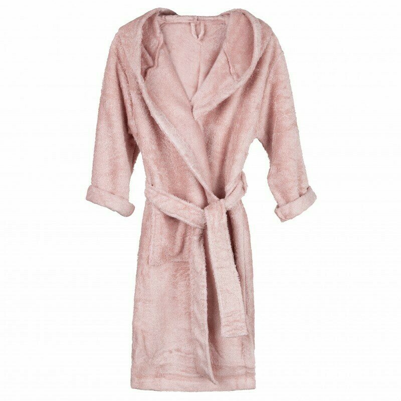 Timboo - halat de baie frotir, 4-6 ani, din bambus, misty rose