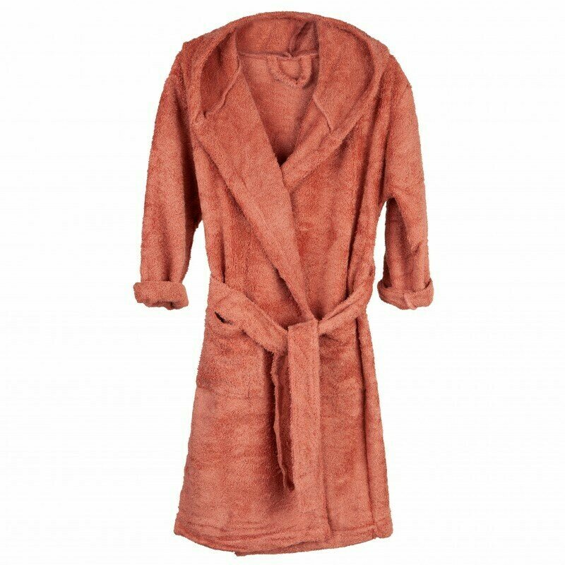 Timboo - halat de baie frotir, 8-10 ani, din bambus, apricot blush